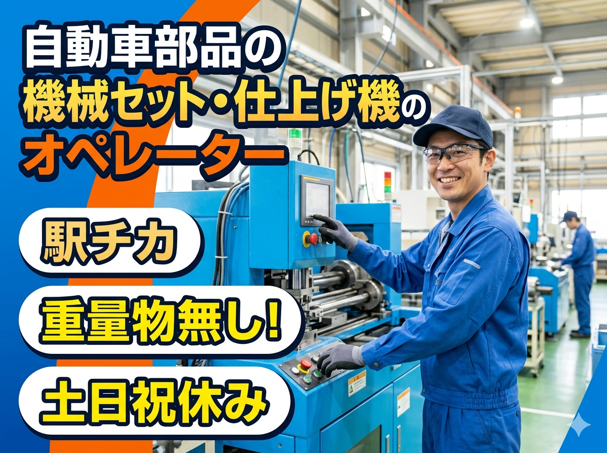 軽量部品を扱うモクモク繰返し作業♪モクモクとできるお仕事をお探しの方にピッタリ！【仕事No3281-1】