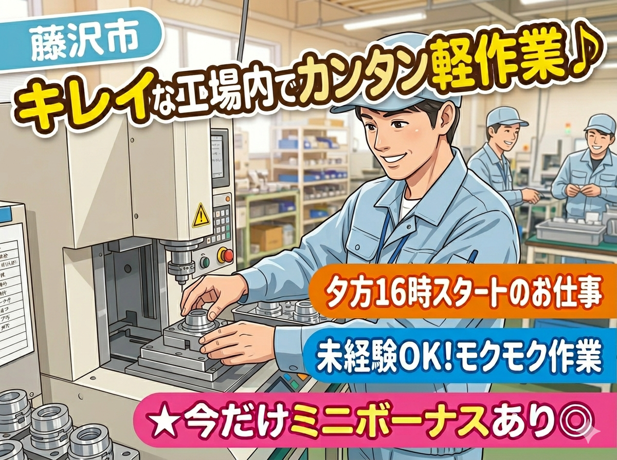 【日中はご家庭優先×午後スタートのお仕事！ミニボーナス支給◎】大手工場で安定勤務♪製造未経験スタートの方も多数！／No3160-10