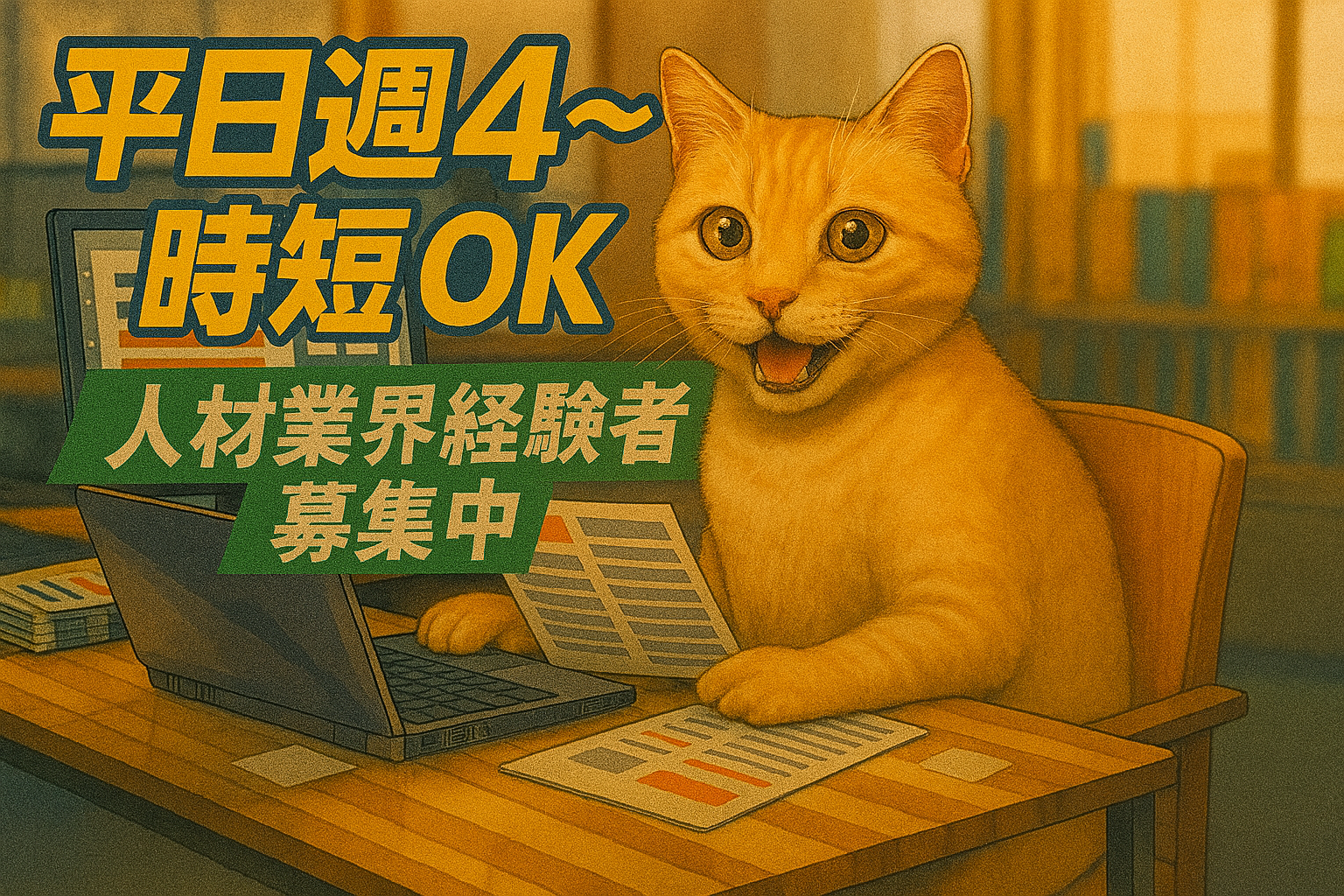 【平日週4×契約書類作成】人材の仕事〇無理なく続けられる！【仕事No3353-164/TO】