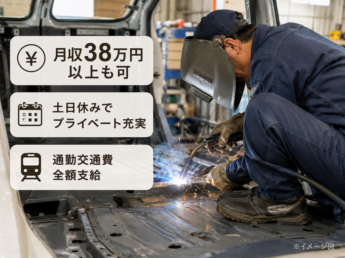 【高時給1900円！溶接スキルを活かせます♪】自動車カスタマイズする溶接のお仕事【A5017-02】