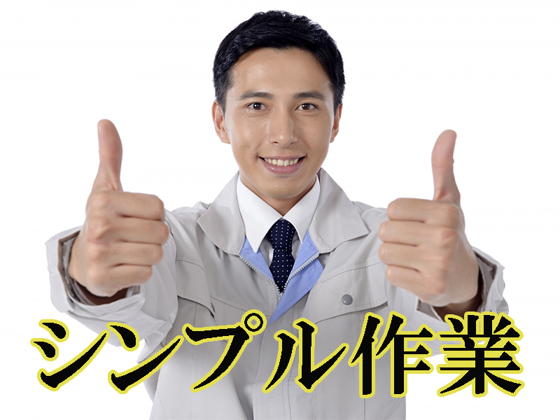 定時に帰れる／きれいな建屋／職場はオフィスの様な雰囲気／健康的に体を動かす／黙々とできる基本一人作業【仕事No3436-9】