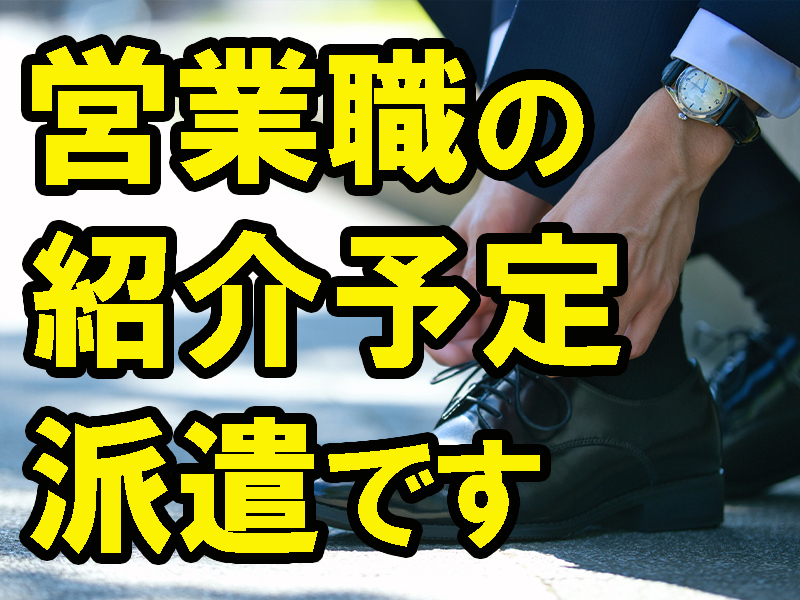 紹介予定派遣！営業職をお探しの方に最適求人／正社員登用へ最長半年の派遣期間で実現可能です【仕事No2001-12】